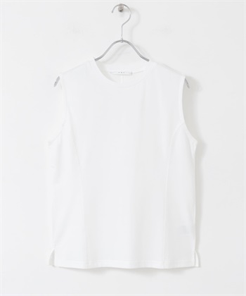 縫線設計無袖上衣(米色-one-OFF WHITE)