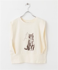 無袖印花上衣(奶油色-one-其他黃色)