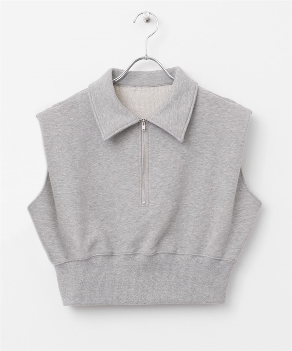 肩部打褶拉鍊休閒上衣(淺灰色-one-其他灰色)