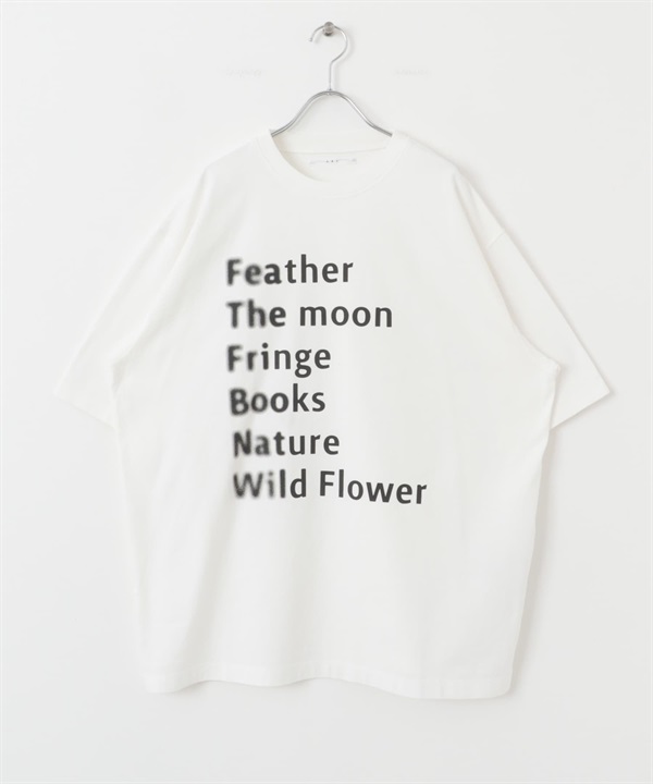 復古仿舊寬版T恤(米色-one-OFF WHITE)