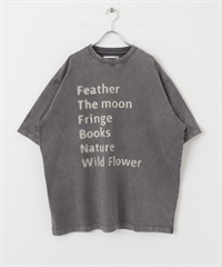 復古仿舊寬版T恤(炭灰色-one-CHARCOAL GRAY)