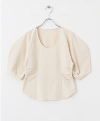 U領圈圈紗上衣(淺膚色-one-L.BEIGE)