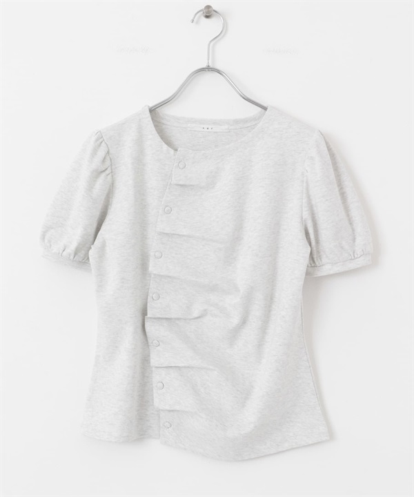 不對稱設計上衣(燕麥色-one-OATMEAL)