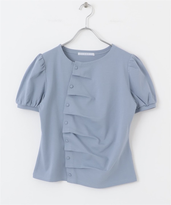 不對稱設計上衣(藍色-one-BLUE)