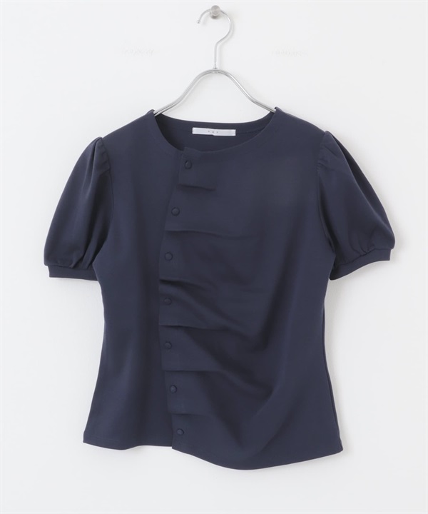 不對稱設計上衣(藏青色-one-NAVY)