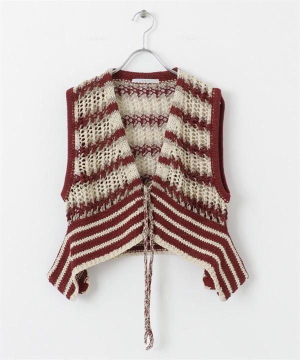 2WAY橫紋背心(酒紅色混色-one-其他紅色)