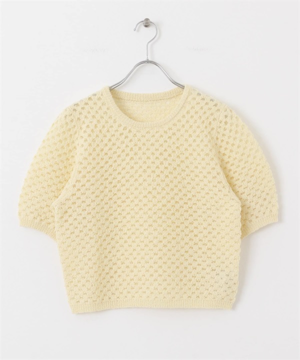 毛圈紗網狀套衫(黃色-one-YELLOW)