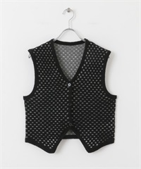 毛圈紗網狀背心(黑色-one-BLACK)