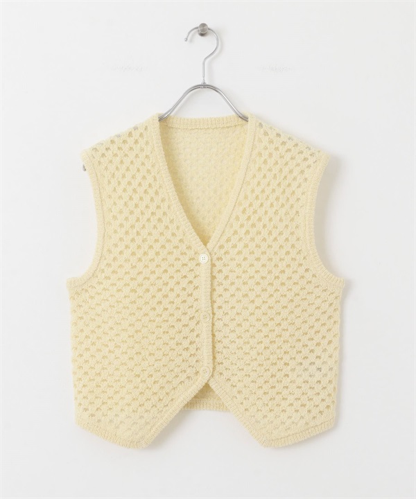 毛圈紗網狀背心(黃色-one-YELLOW)