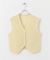 毛圈紗網狀背心(黃色-one-YELLOW)