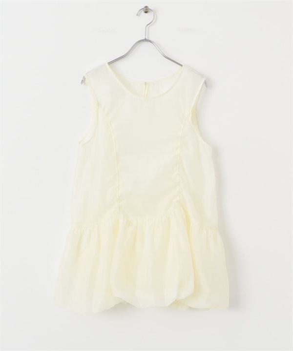 抽繩氣球剪裁無袖上衣(象牙白-one-IVORY)