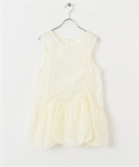 抽繩氣球剪裁無袖上衣(象牙白-one-IVORY)