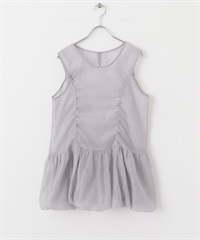 抽繩氣球剪裁無袖上衣(紫灰色-one-其他灰色)