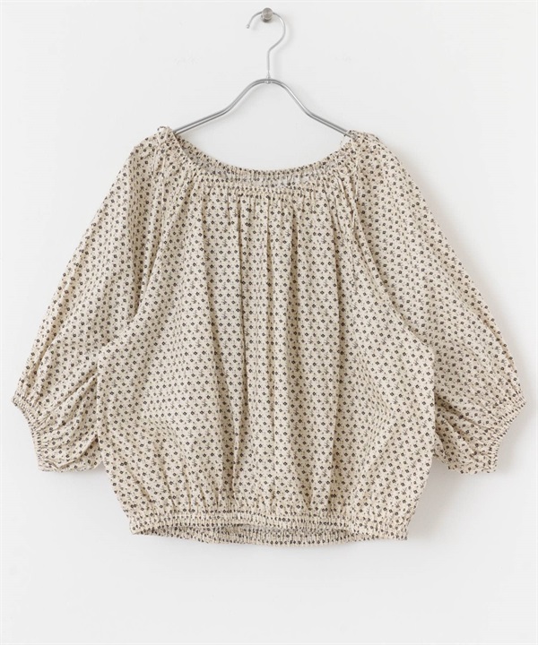 2WAY印花罩衫(象牙白-one-其他白色)