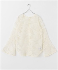 貼花蕾絲罩衫(象牙白-one-IVORY)