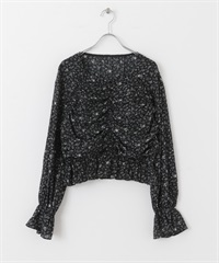 印花馬甲式罩衫(黑色-one-BLACK)