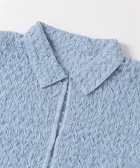 爆米花短版襯衫(藍色-one-BLUE)