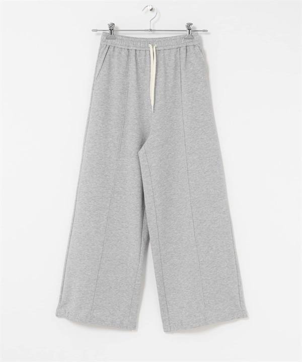 細褶毛圈休閒長褲(淺灰色-one-GRAY)