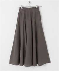 寬襬透膚長裙(炭灰色-one-CHARCOAL GRAY)