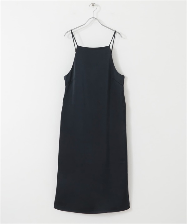 緞紋細肩帶洋裝(藏青色-one-NAVY)