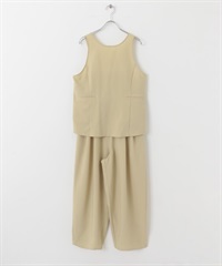 【成套組合】露背設計背心×輕便長褲(膚色-one-BEIGE)