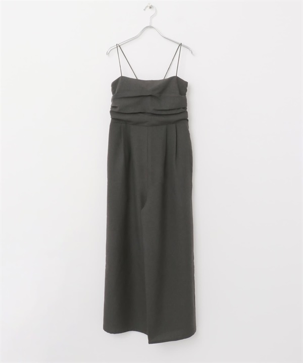 露背細肩帶連身褲(炭灰色-one-CHARCOAL GRAY)