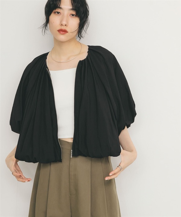 URBAN RESEARCH - iI　gather blouse Wrap London - Printed cotton gathered blouse