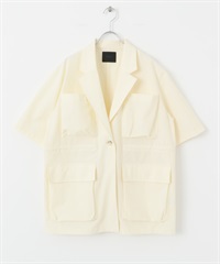 口袋設計西裝外套(象牙白-one-IVORY)