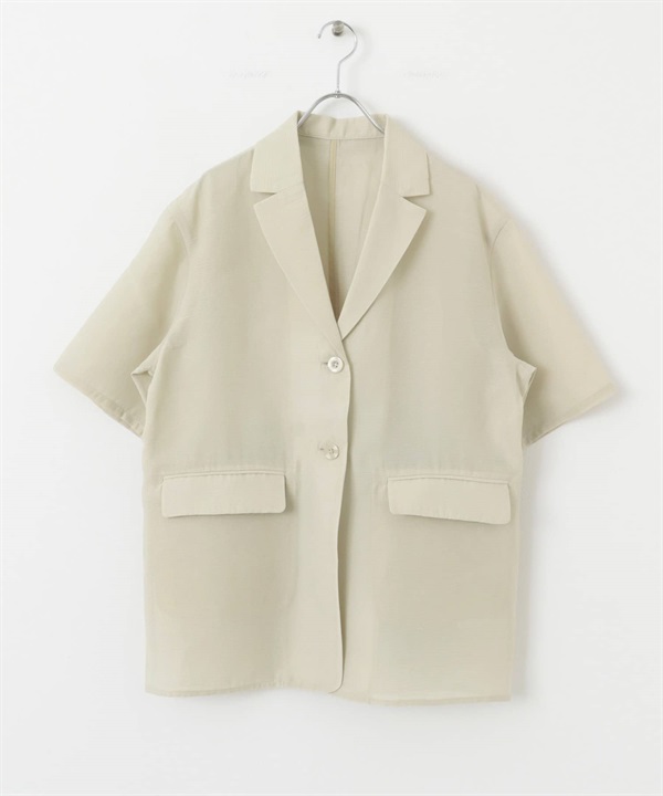 五分袖透膚西裝外套(灰膚色-one-其他膚色)