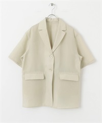 五分袖透膚西裝外套(灰膚色-one-其他膚色)