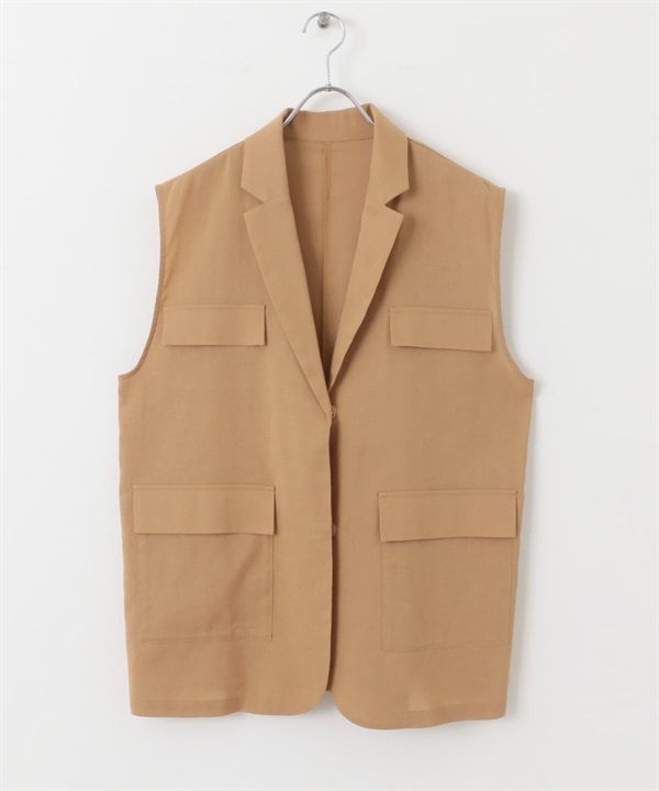 透膚軍裝風背心(其他-one-其他橘色)