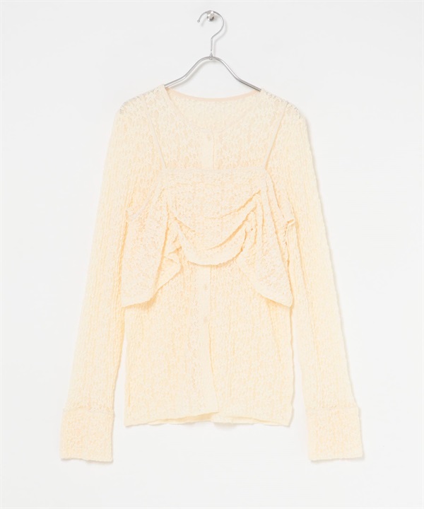 【成套組合】馬甲背心 × 蕾絲上衣(象牙白-one-IVORY)