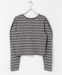 2WAY肩部打褶開襟衫(灰色-one-GRAY)