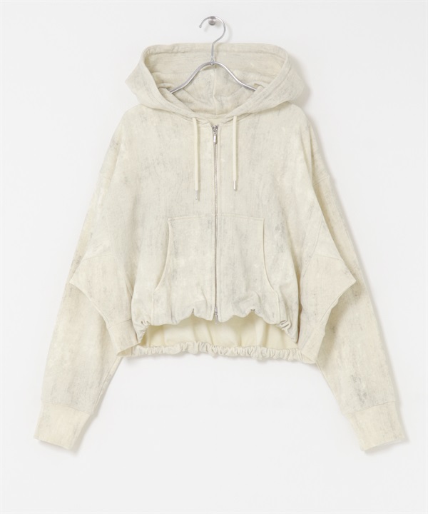 正面拉鍊連帽外套(象牙白-one-IVORY)