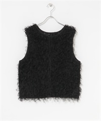 薄紗流蘇設計背心(黑色-one-BLACK)