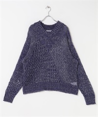 鏤空亮片針織衫(藏青色-one-NAVY)