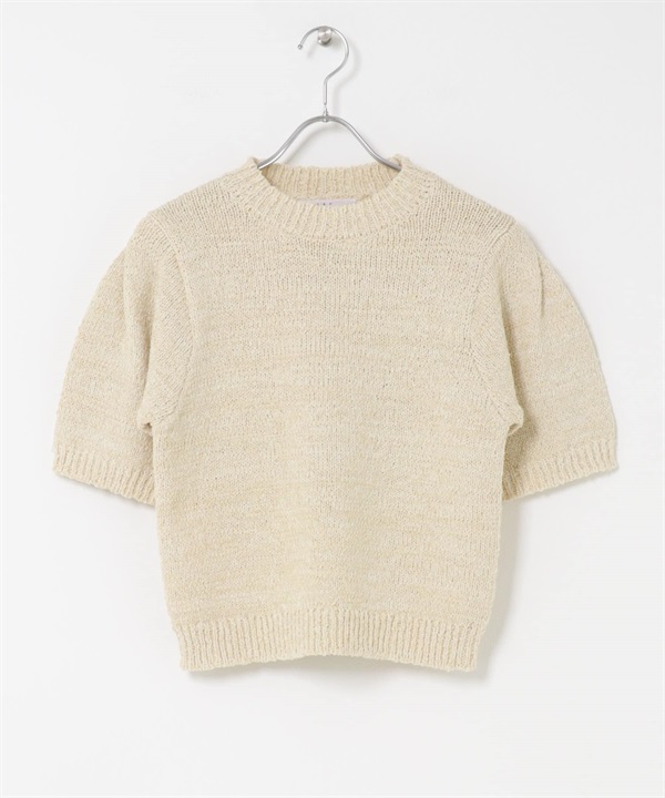 五分袖短版針織衫(象牙白-one-IVORY)