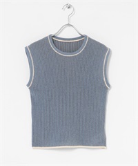 雙反面針織背心(藍色-one-其他藍色)