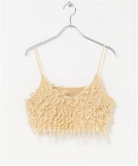 流蘇狀短版細肩帶背心(膚色-one-BEIGE)