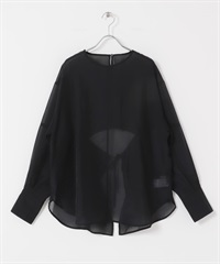 背面設計透膚罩衫(黑色-one-BLACK)