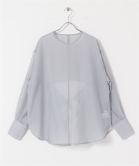 背面設計透膚罩衫(淺灰色-one-LIGHT GRAY)