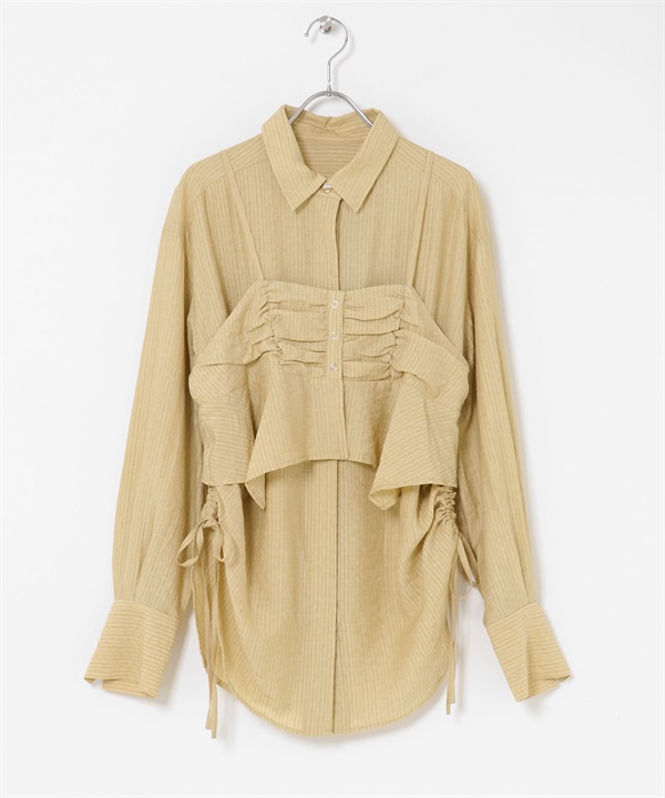 【成套組合】馬甲背心 × 抽繩襯衫(黃膚色-one-其他膚色)