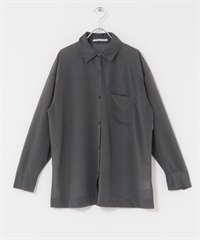 透膚寬鬆襯衫(炭灰色-one-CHARCOAL GRAY)