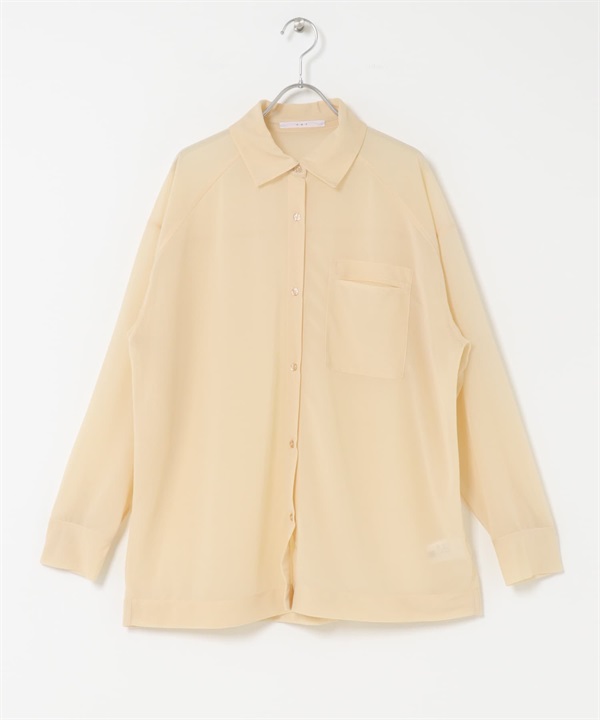 透膚寬鬆襯衫(膚色-one-BEIGE)