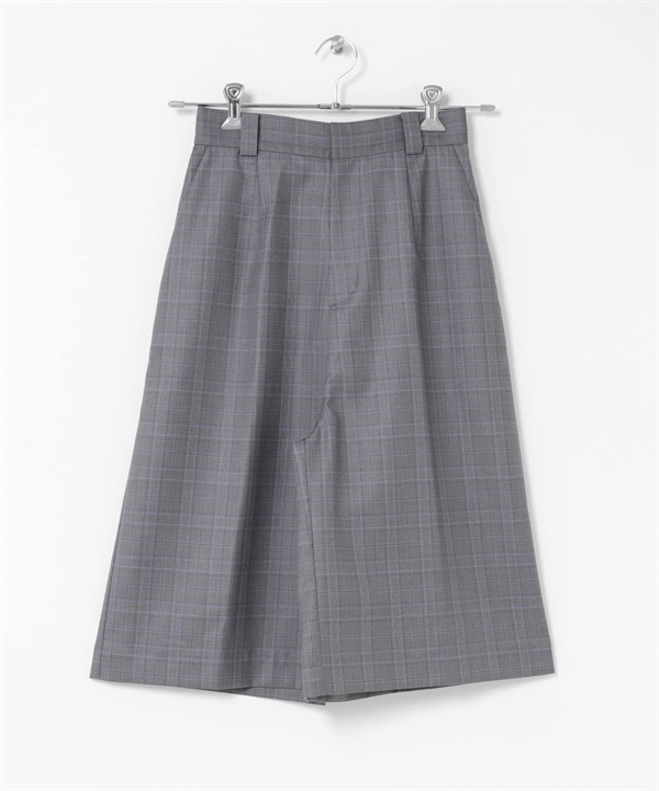 格紋五分褲(灰色-one-其他灰色)