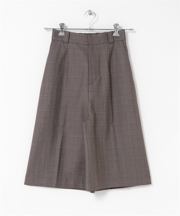 格紋五分褲(棕色-one-其他棕色)