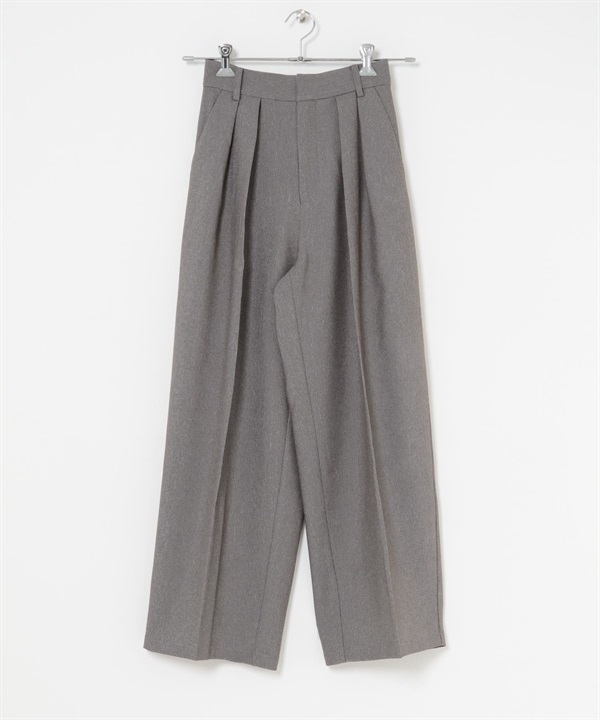 雙褶長褲(灰色-one-其他灰色)