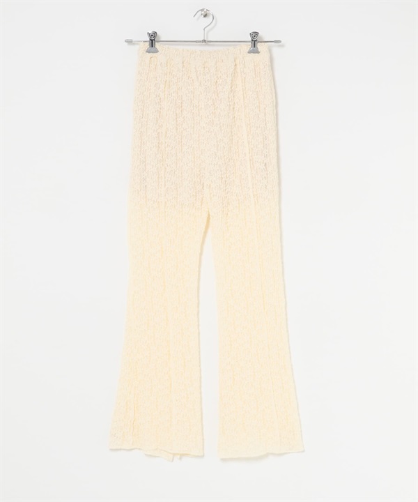 蕾絲輕便喇叭褲(象牙白-one-IVORY)