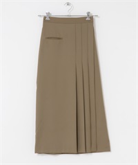 仿圍裹式百褶裙(棕色-one-BROWN)