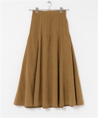 細褶傘狀裙(駝色-one-CAMEL)